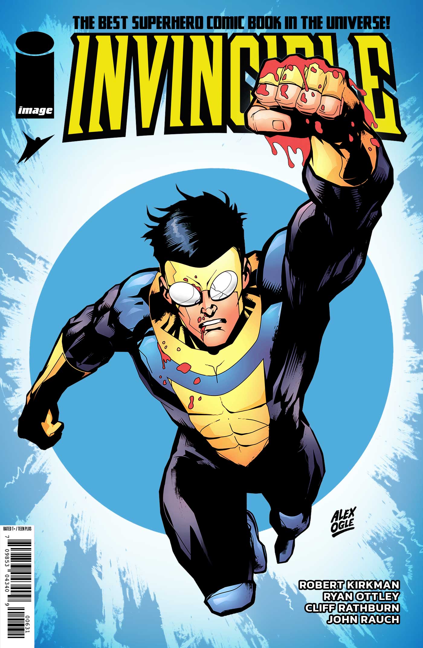 Invincible stylized variant comic cover art sample by Alex Ogle