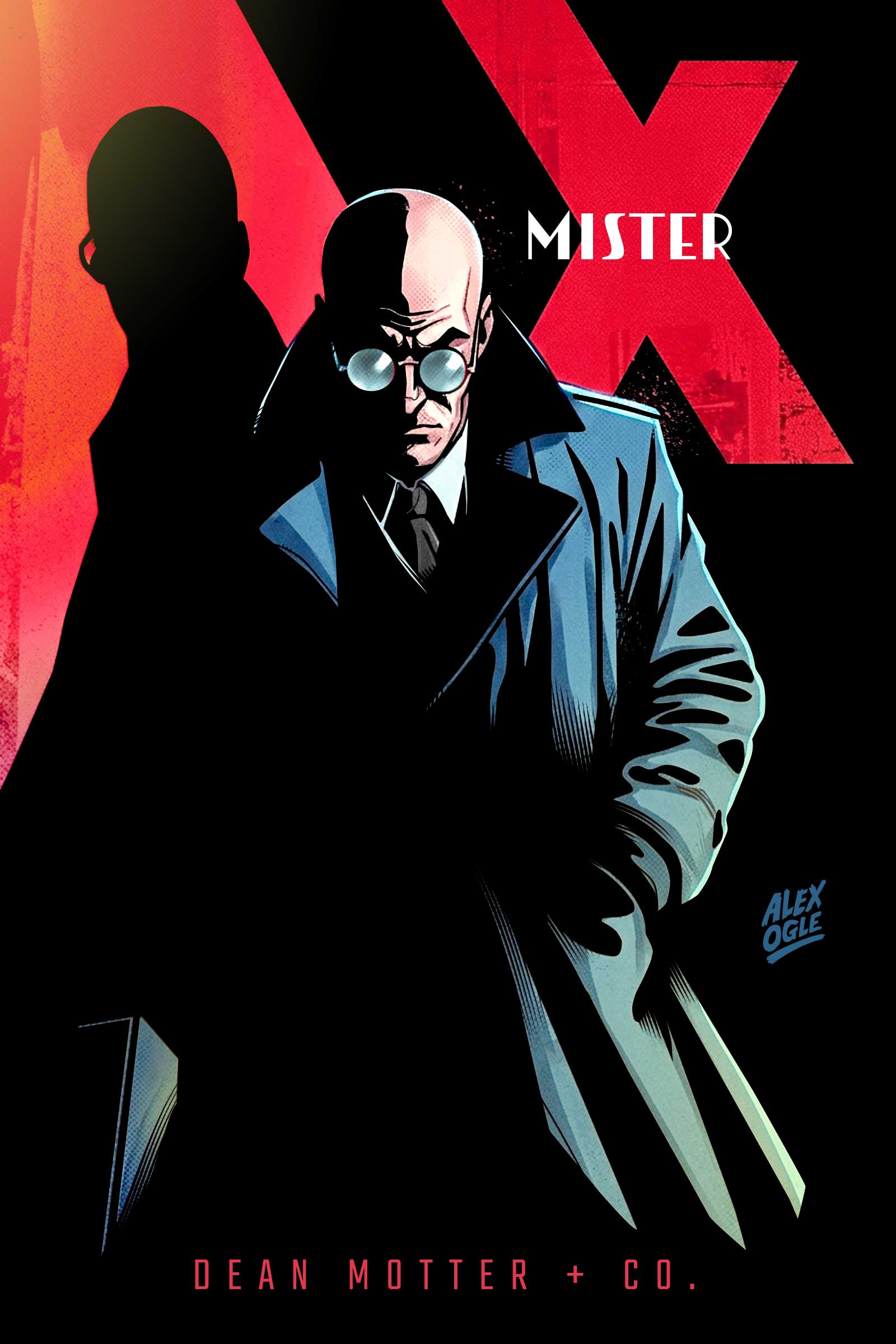 Mister X independent comic book cover illustration by Alex Ogle